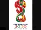 Fan designed 2030 World Cup logo featuring colorful host nation symbols