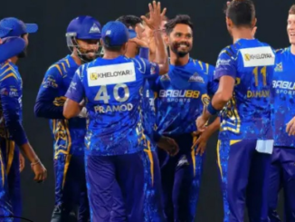 Dambulla Sixers and Kandy Falcons players before the Lanka Premier League 2026 match in Dambulla.