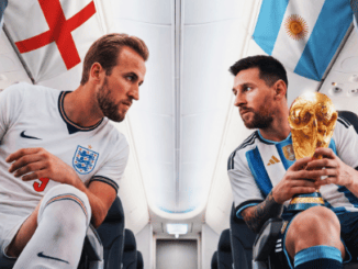 England and Argentina players compete ahead of the FIFA World Cup 2026 semi-final.