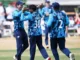 Kuldeep Yadav celebrates wicket during Yorkshire One-Day Cup debut match