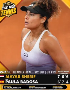Mayar Sherif vs Paula Badosa: Sherif Reaches Hamburg Semis