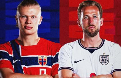 Norway vs England players battle during the FIFA World Cup 2026 quarterfinal preview featuring Harry Kane