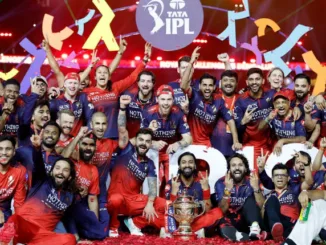 Royal Challengers Bengaluru players celebrating after successful IPL championship season together
