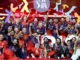 Royal Challengers Bengaluru players celebrating after successful IPL championship season together