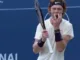 Andrey Rublev reacts during tense Estoril Open quarterfinal match on clay