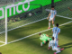 Ferran Torres celebrates after scoring the winning goal for Spain against Argentina in the FIFA World Cup Final.