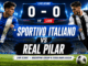Sportivo Italiano and Real Pilar compete during an Argentine Group B Tebolidun League football match.