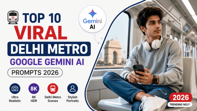 Top 10 Delhi Metro Google Gemini AI Prompts 2026 Top 10 Viral Delhi Metro Google Gemini AI Prompts 2026 for creating realistic AI images