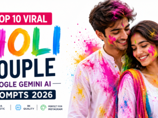 Viral Instagram Holi Couple Google Gemini AI Prompts 2026 for realistic AI-generated festival images