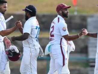 West Indies players during the Test series against Sri Lanka after receiving an ICC slow over-rate penalty.